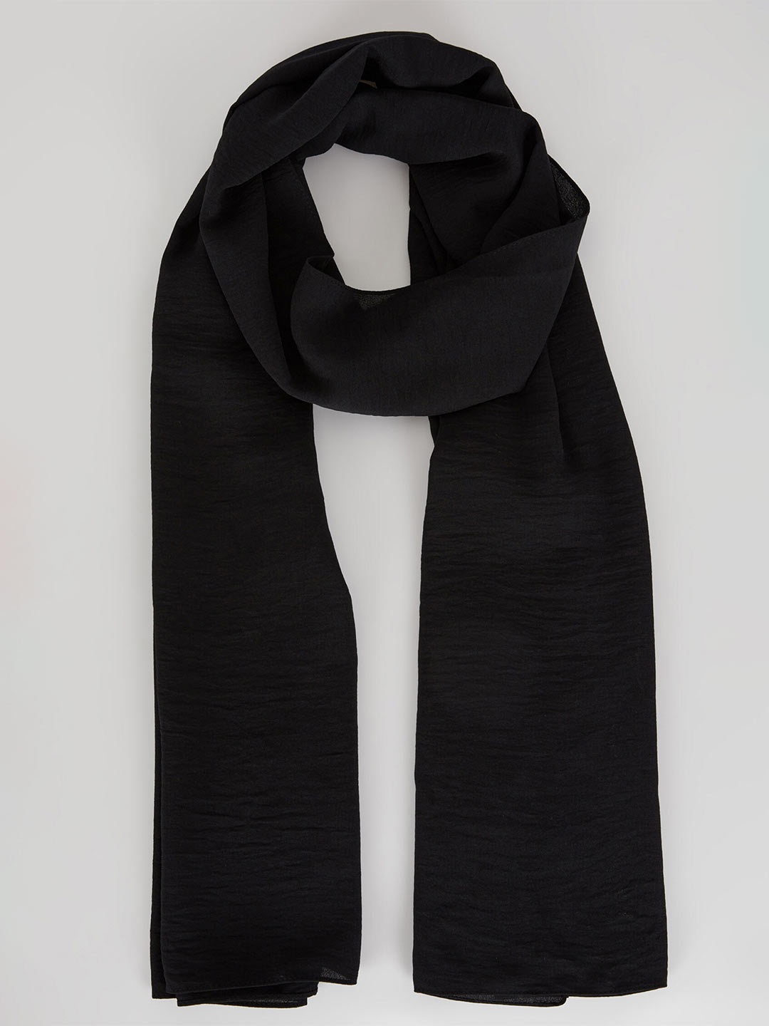 

DeFacto Women Self Design Scarf, Black