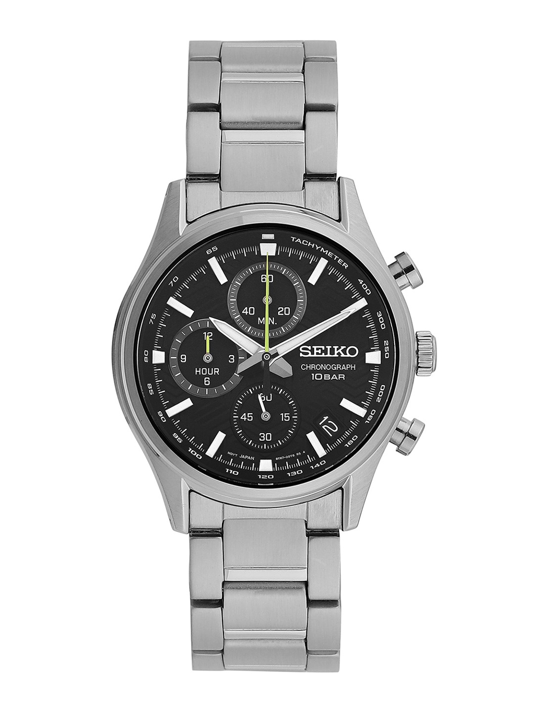 

SEIKO Men Stainless Steel Chronograph Analogue Automatic Motion Powered Watch SSB419P1, Black