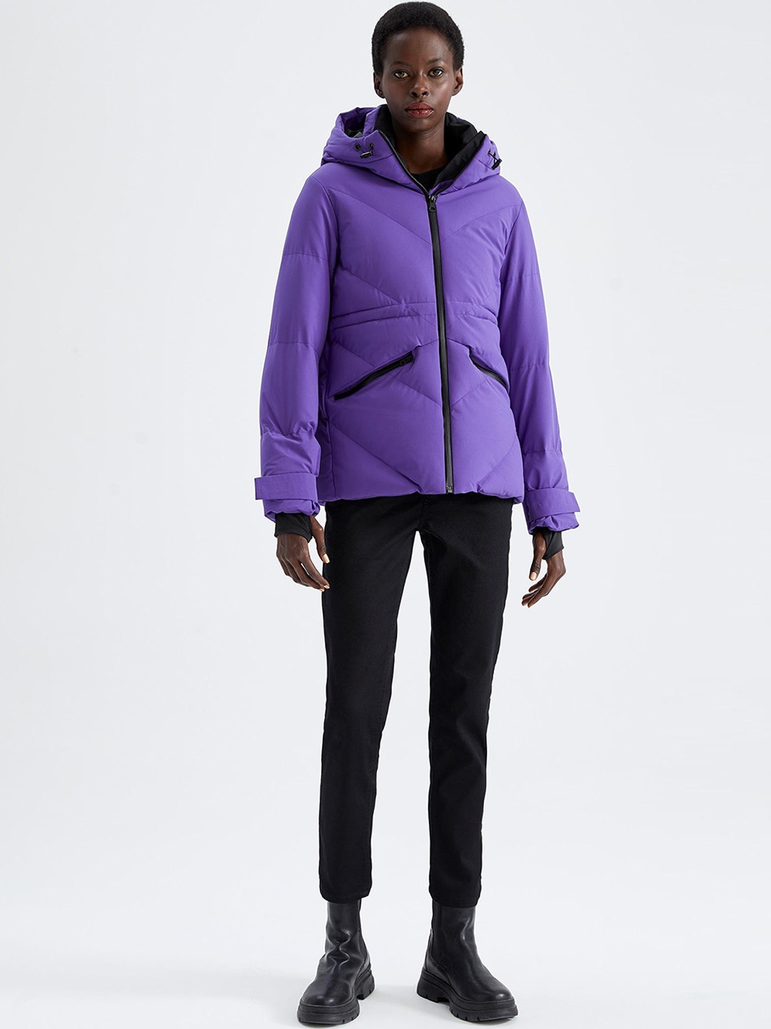 

DeFacto Hooded Longline Padded Jacket, Na