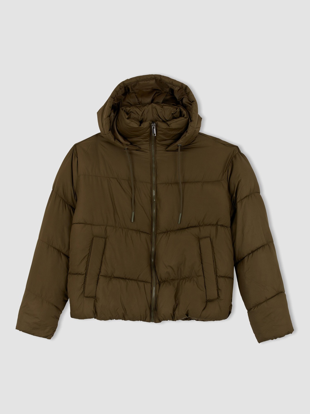 

DeFacto Hooded Long Sleeves Padded Jacket, Olive