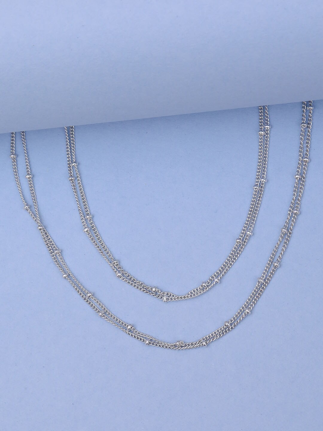 

Unniyarcha Set Of 2 92.5 Sterling Silver two line Anklet