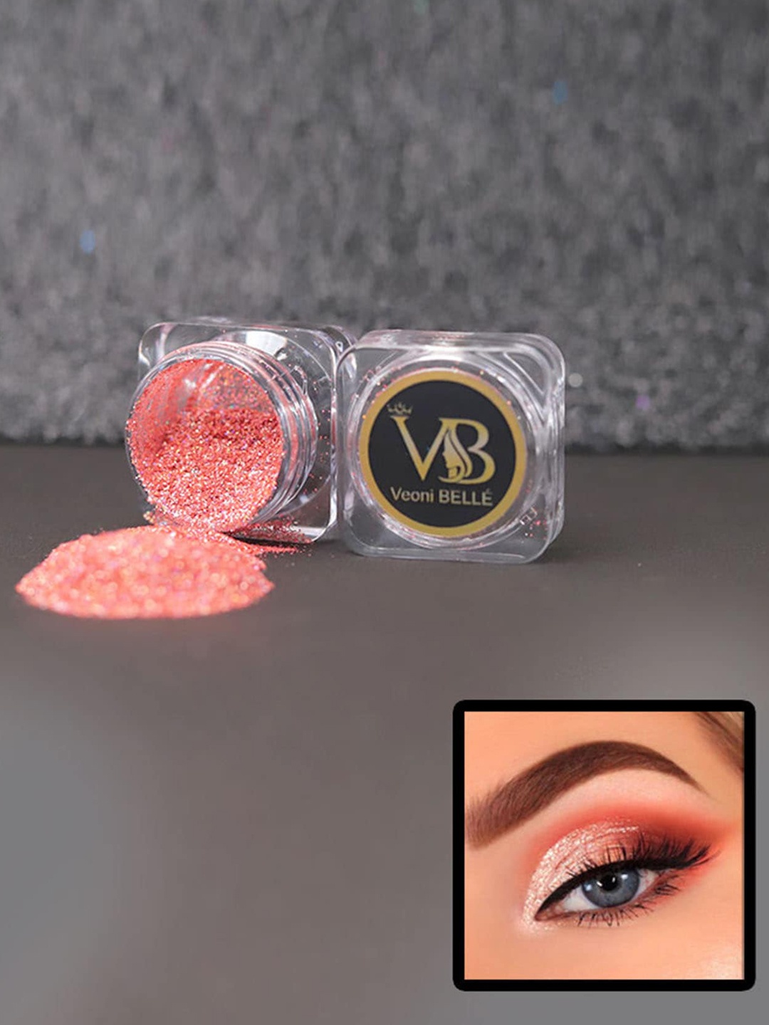 

Veoni BELLE Holographic Ultra Fine Laser Eyeshadow Glitter Powder 5g -Peach-11