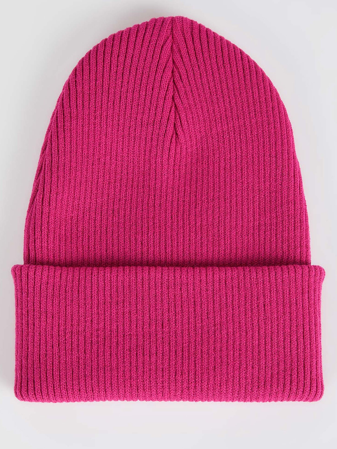 

DeFacto Women Ribbed Acrylic Beanie, Pink