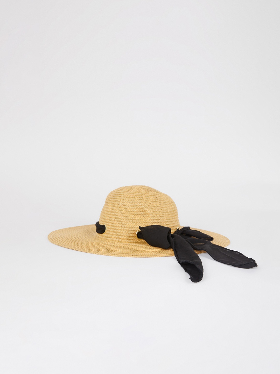 

DeFacto Women Basket Weave Sun Hat with Ribbon Detail, Beige