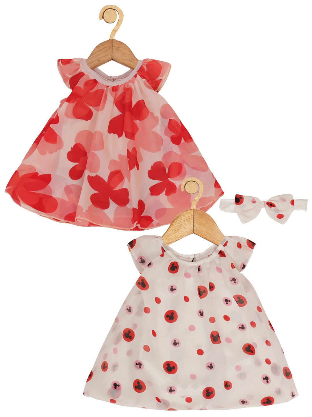 

Creative Kids Girls Pack Of 2 Floral Printed A-Line Dress, White