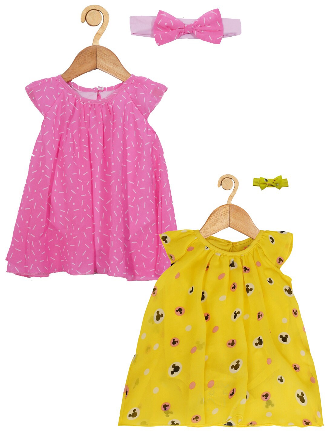 

Creative Kids Infant Girls Pack Of 2 Graphic Print A-Line Dress, Pink