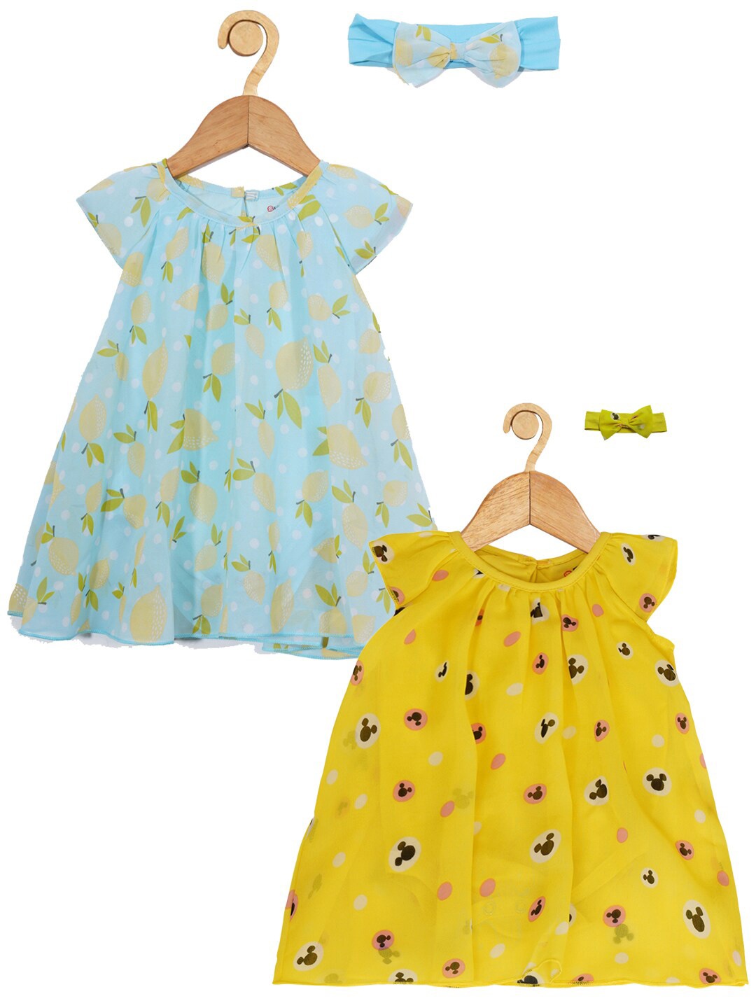 

Creative Kids Infant Girls Pack Of 2 Graphic Print A-Line Dress, Green