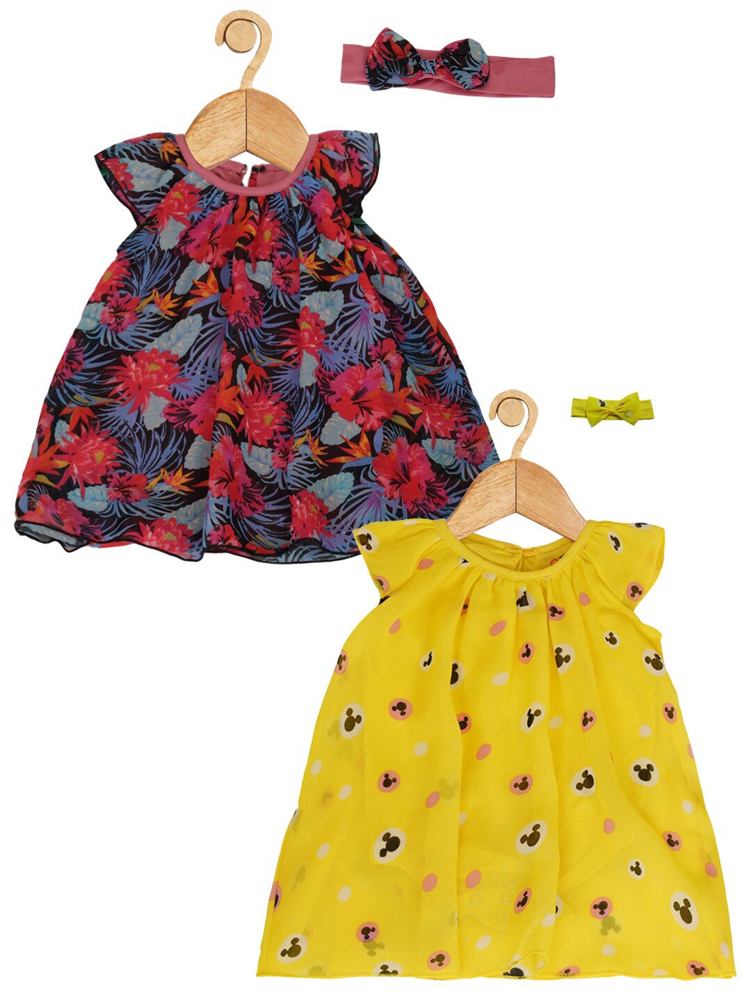 

Creative Kids Infant Girls Pack Of 2 Graphic Print A-Line Dress, Blue