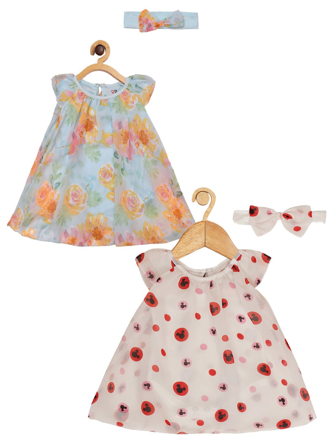 

Creative Kids Infant Girls Pack Of 2 Floral Print A-Line Dress, White