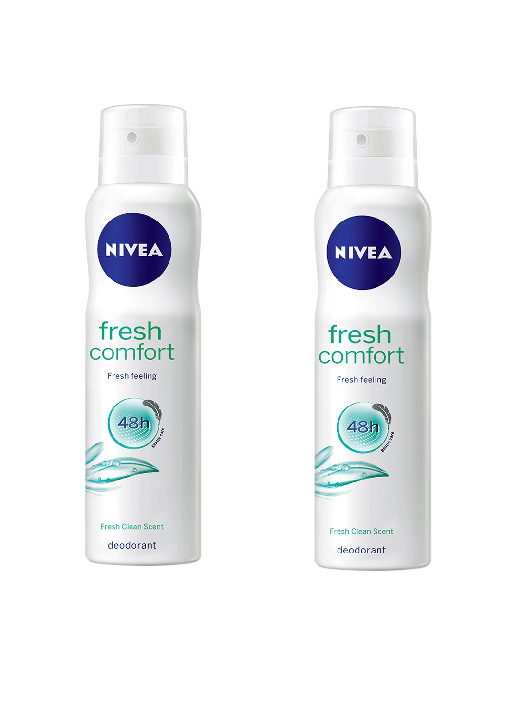 

Nivea Women Pack of 2 Fresh Comfort 48h Deodorants, White