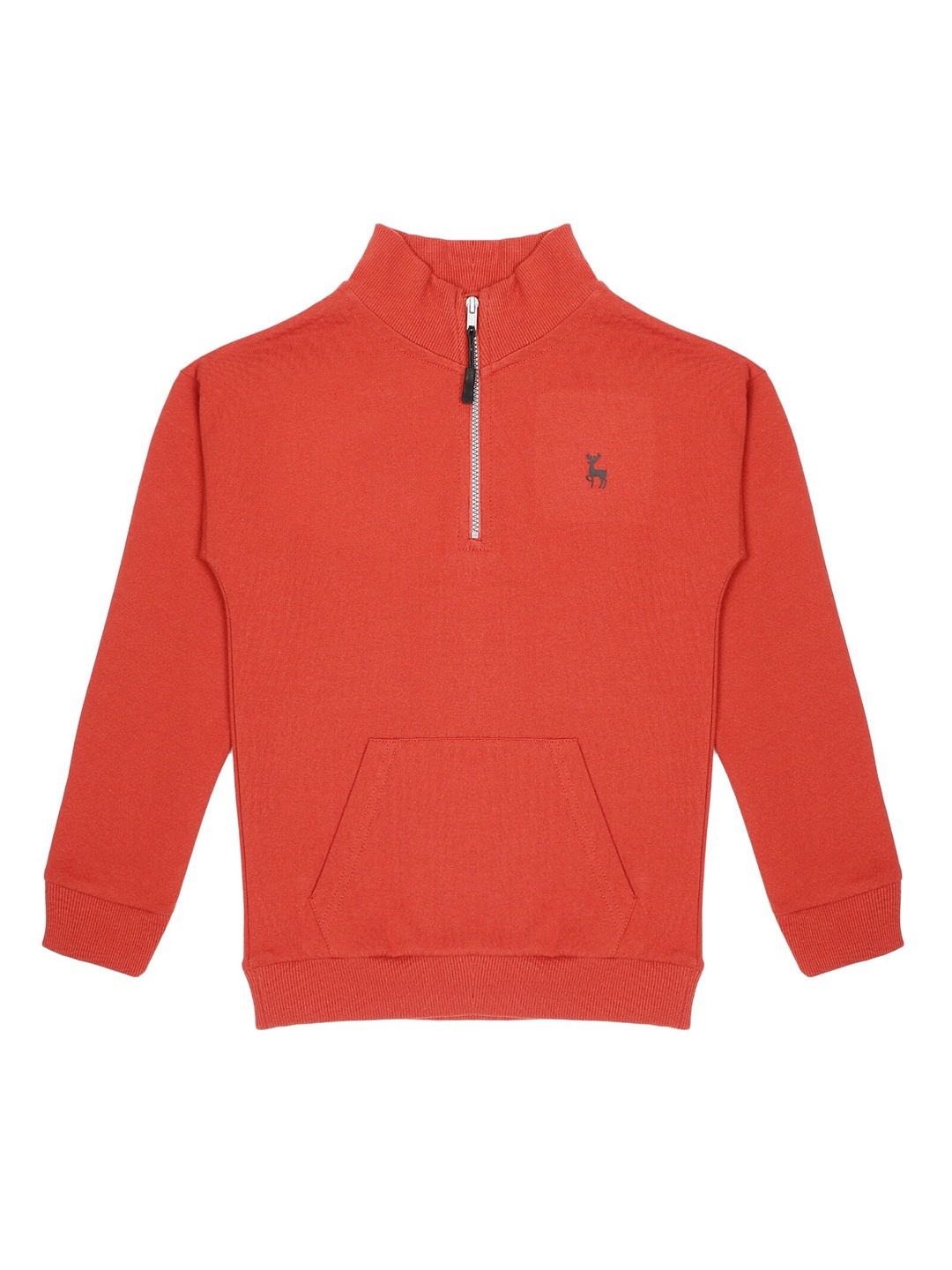 

PLUM TREE Boys Cotton Mock Collar Pullover Sweatshirt, Red