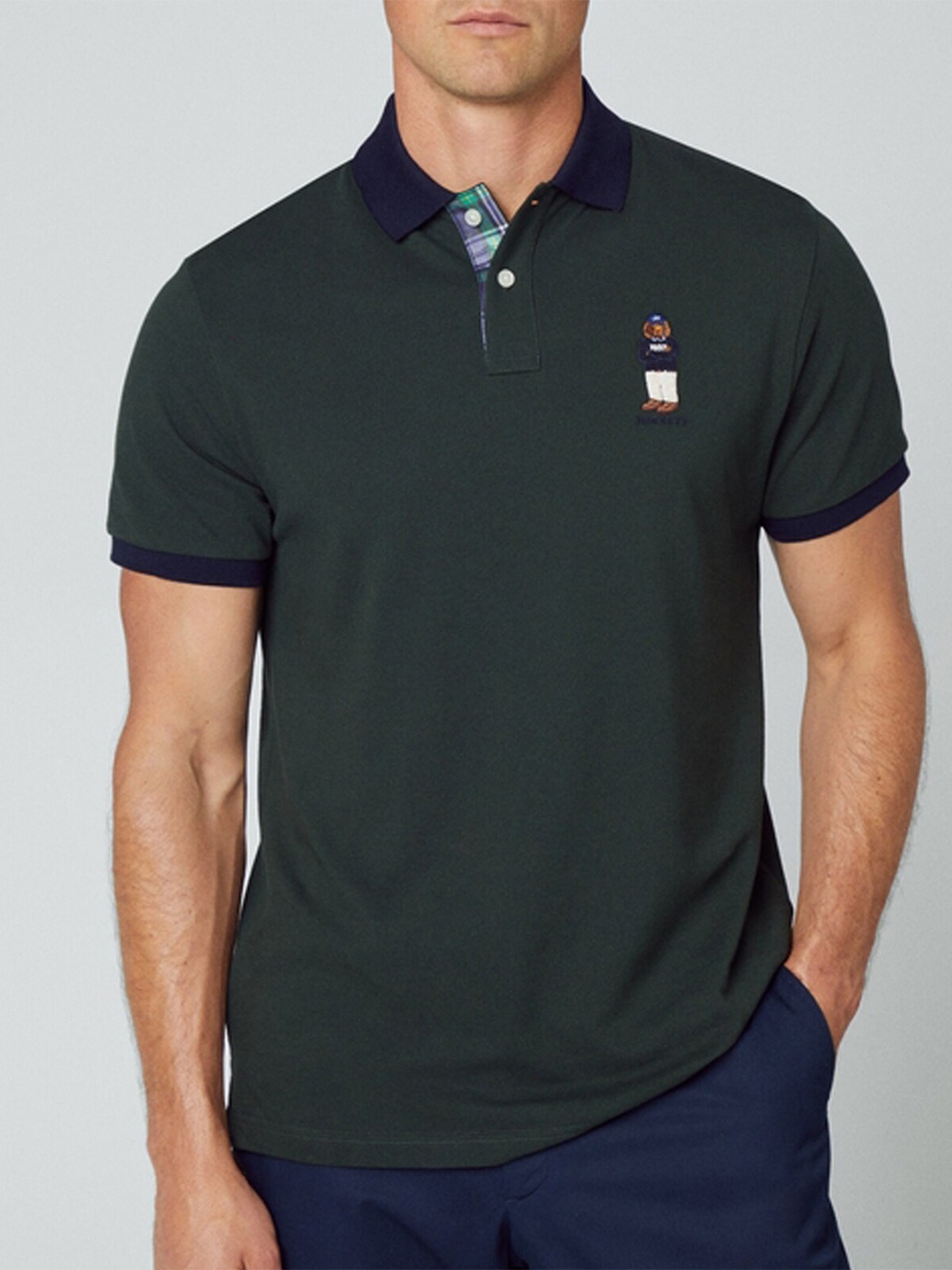 

HACKETT LONDON Polo Collar Cotton T-shirt, Green