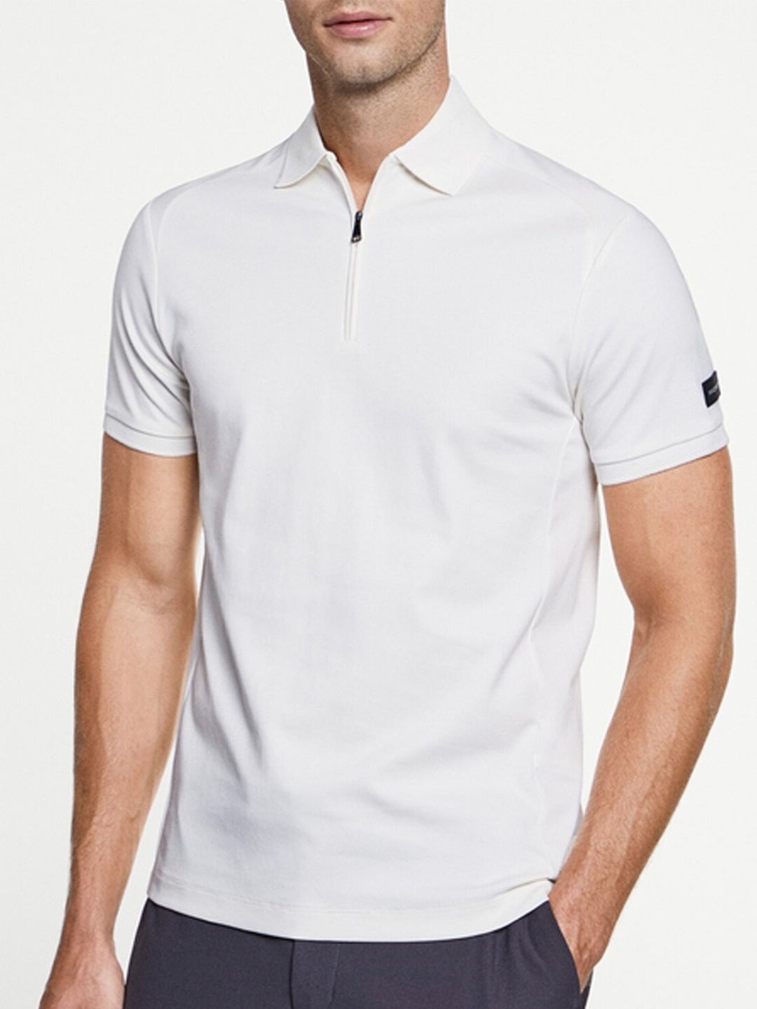 

HACKETT LONDON Polo Collar Pure Cotton T-Shirt, White