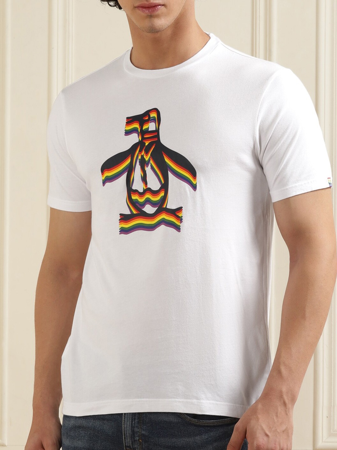 

Original Penguin Graphic Printed Pure Cotton T-shirt, White