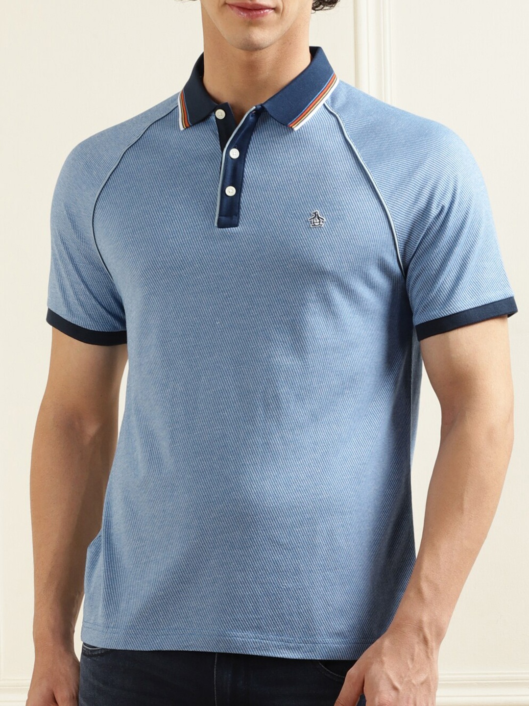 

Original Penguin Polo Collar Pure Cotton T-shirt, Blue