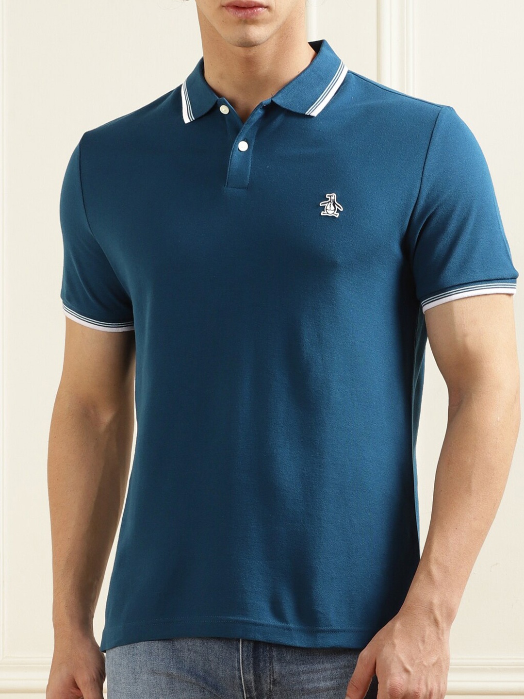 

Original Penguin Polo Collar Pure Cotton T-shirt, Blue