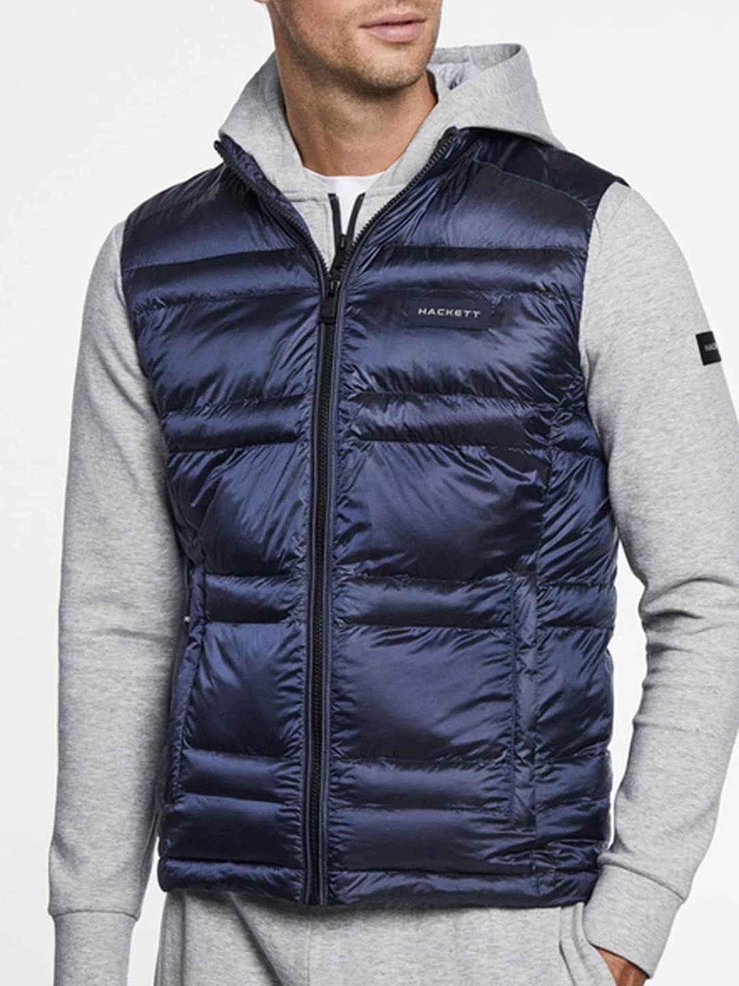 

HACKETT LONDON Stand Collar Padded Jacket, Navy blue