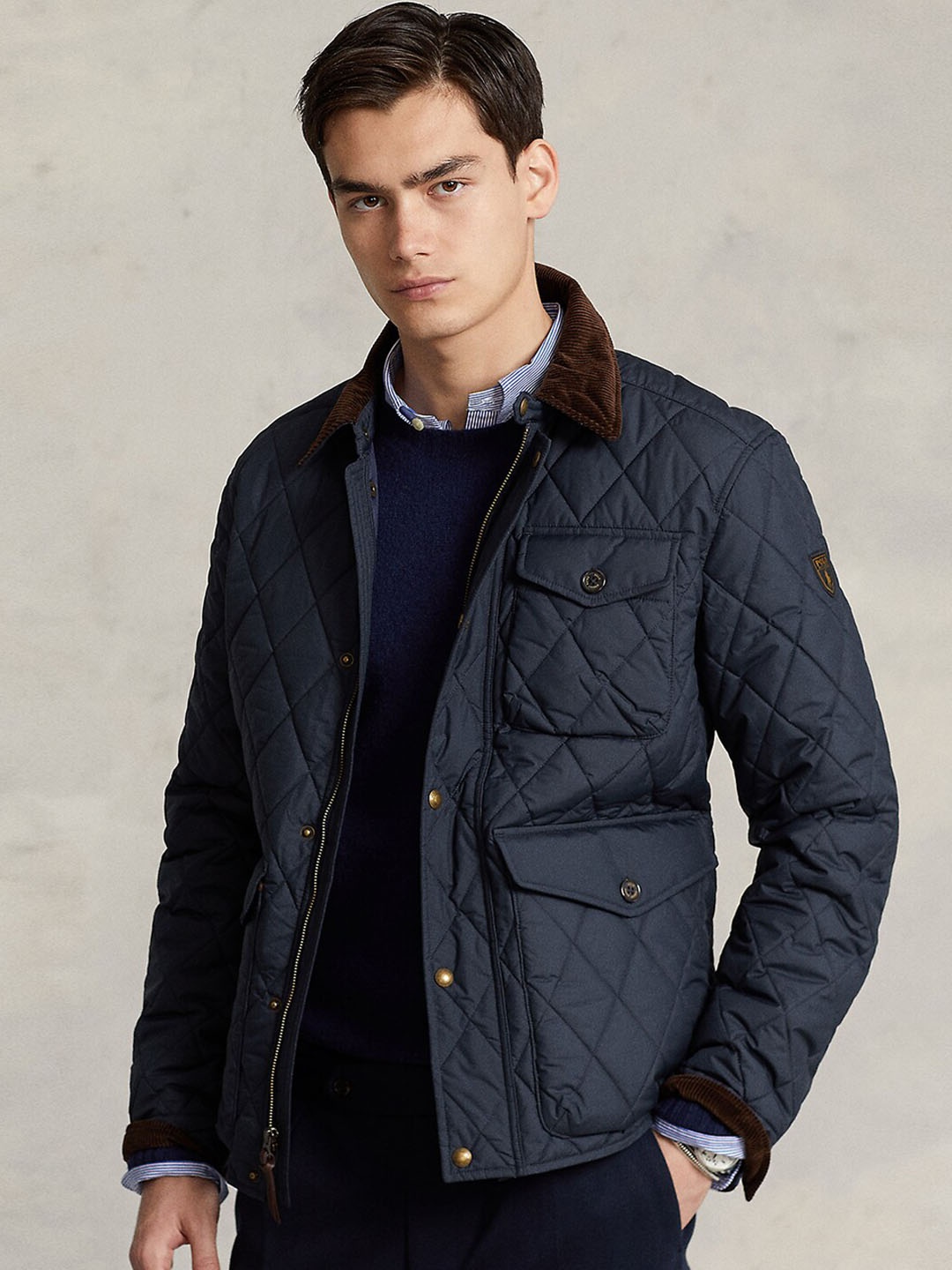 

Polo Ralph Lauren Water Repellent Quilted Jacket, Navy blue