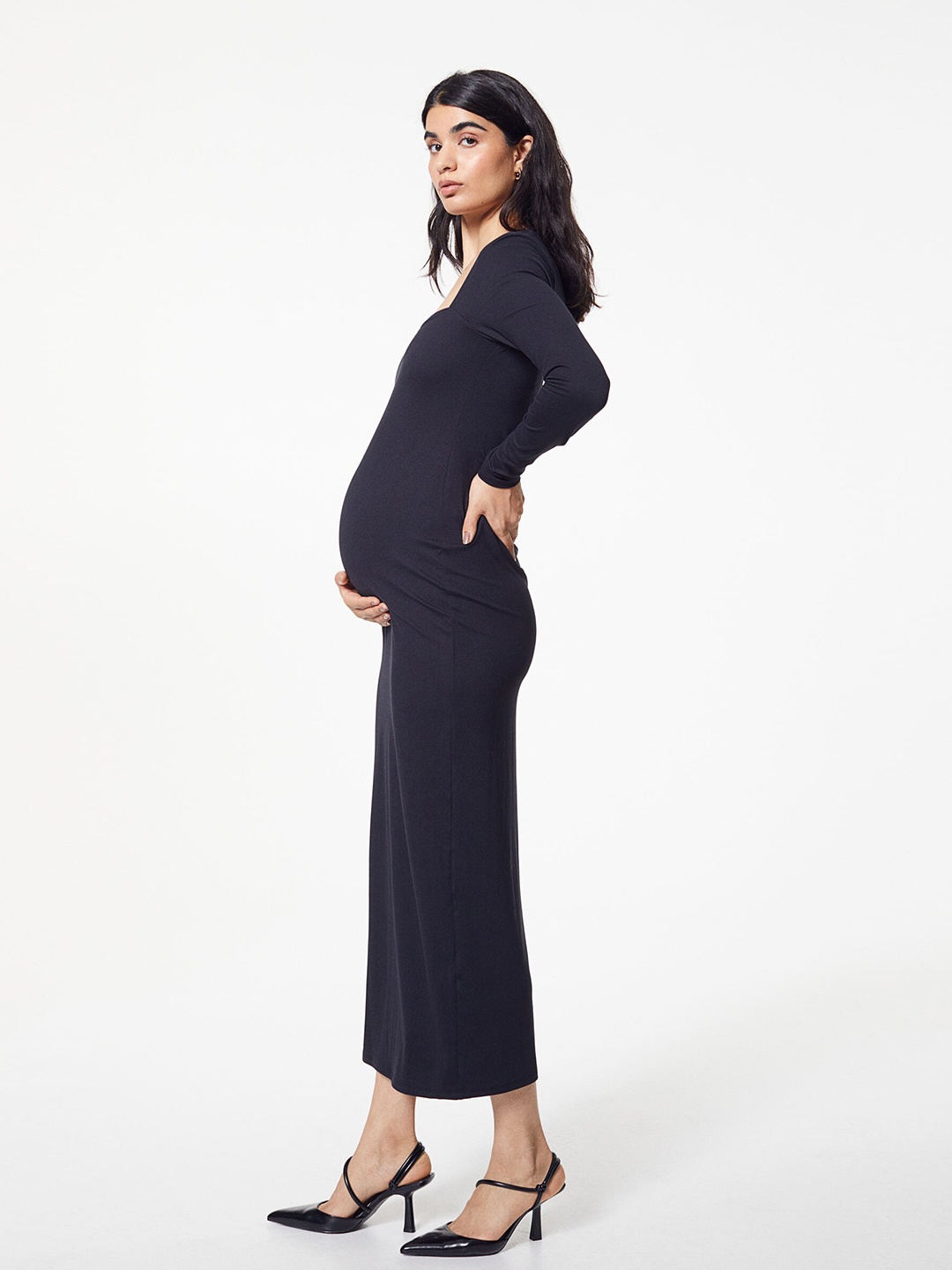 

H&M MAMA Women Jersey Dress, Black