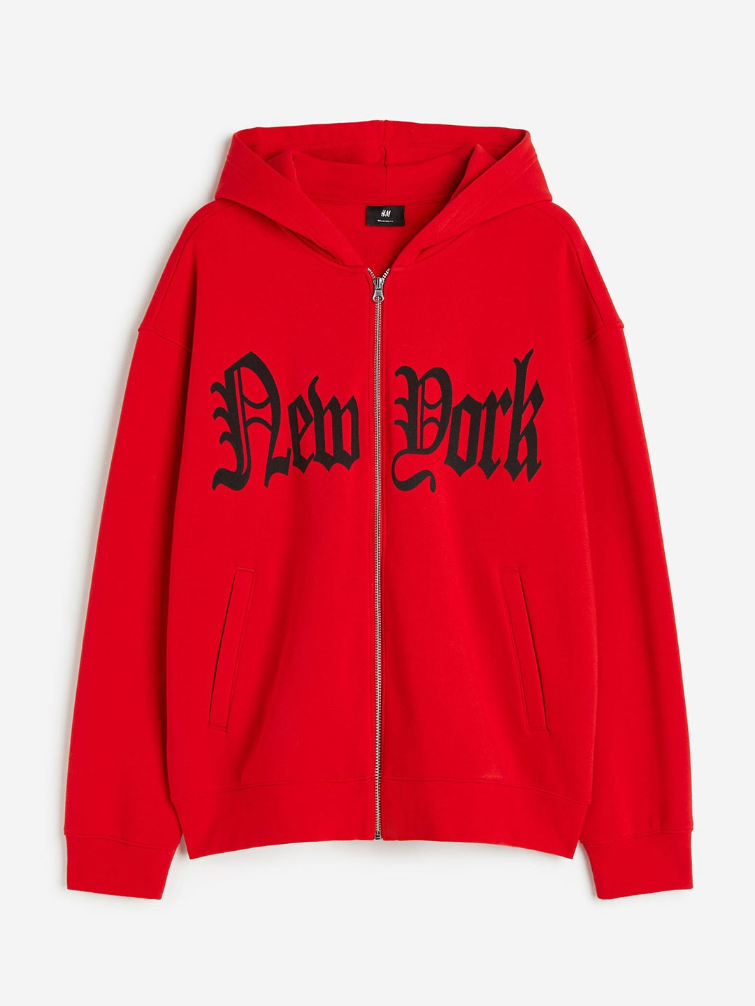 

H&M Relaxed Fit Zip-Through Hoodie, Red