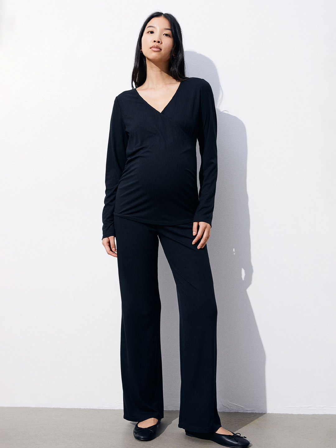 

H&M MAMA Before & After 2-Piece Maternity & Nursing Set, Black