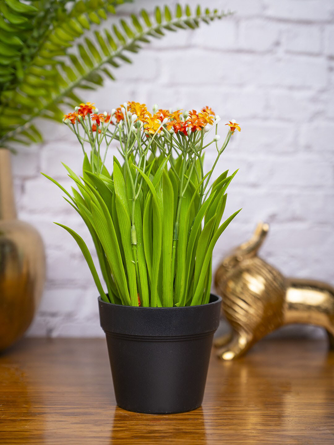 

MARKET99 Green Flower Artificial Potted Plant