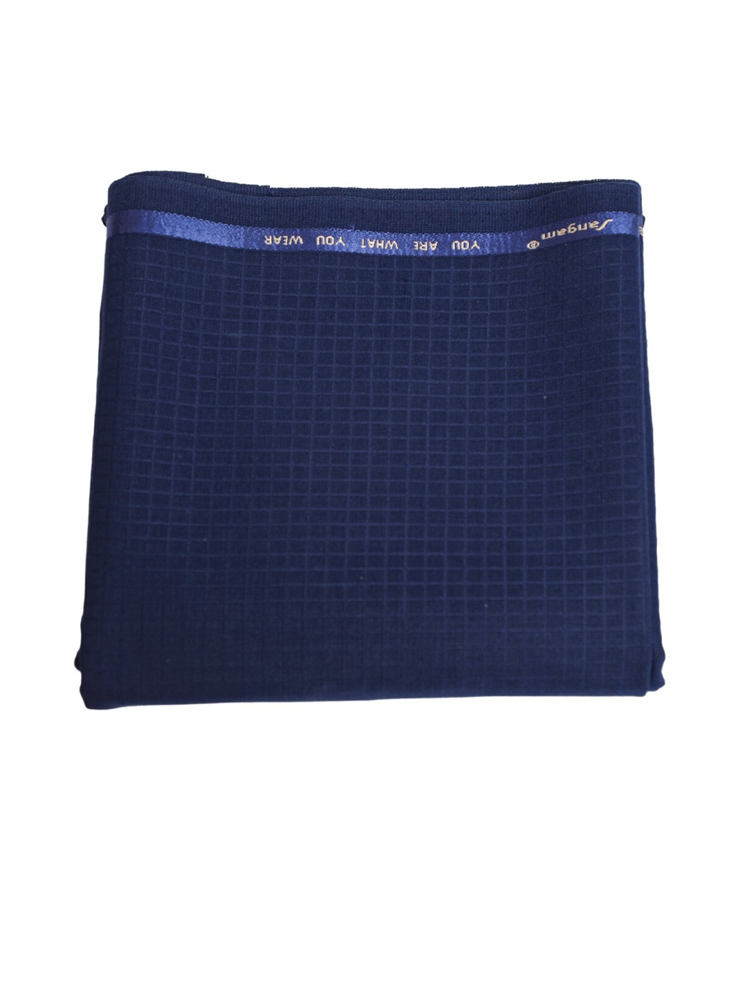 

SANGAM Men Checked Unstitched Trouser Clothing Fabric, Blue