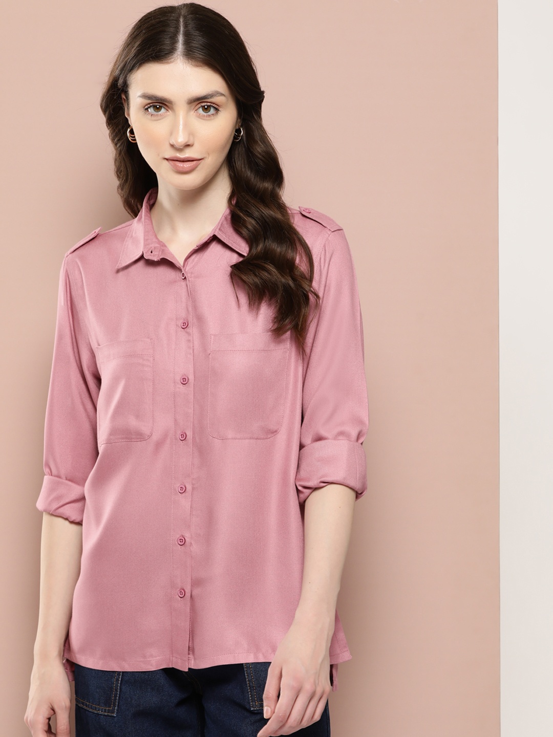 

Harvard Full Sleeves Casual Shirt, Pink