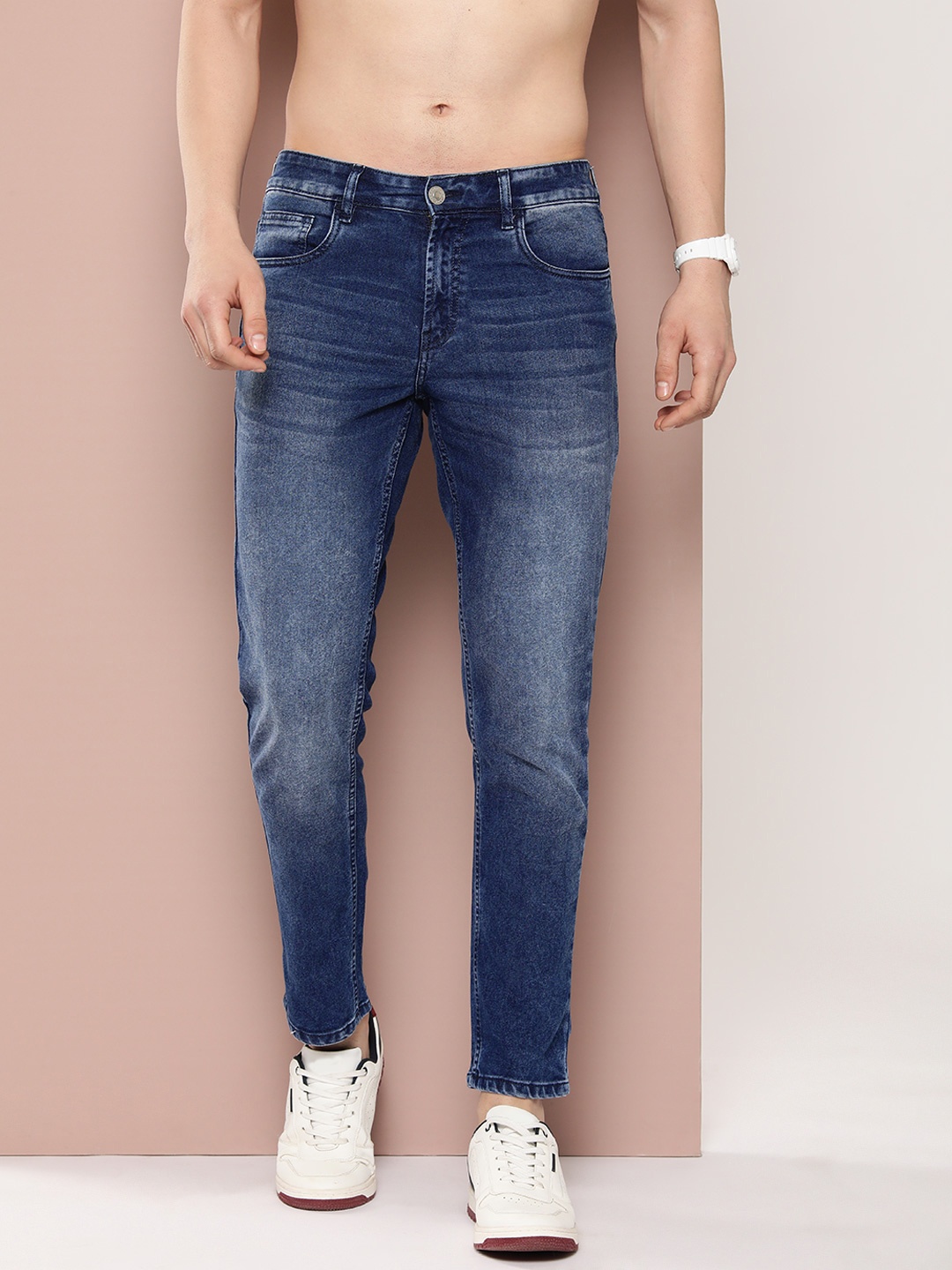 

Harvard Men Slim Fit Light Fade Stretchable Jeans, Blue