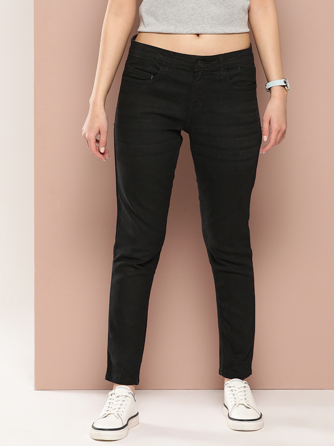 

Harvard Women Skinny Fit Jeans, Black