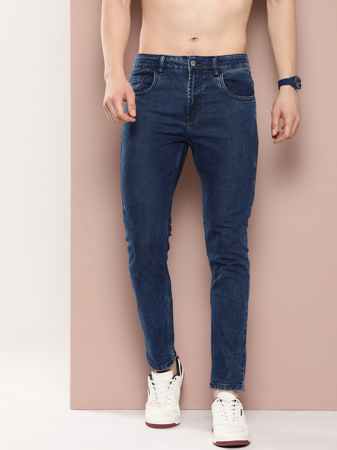 

Harvard Men Skinny Fit Stretchable Jeans, Navy blue