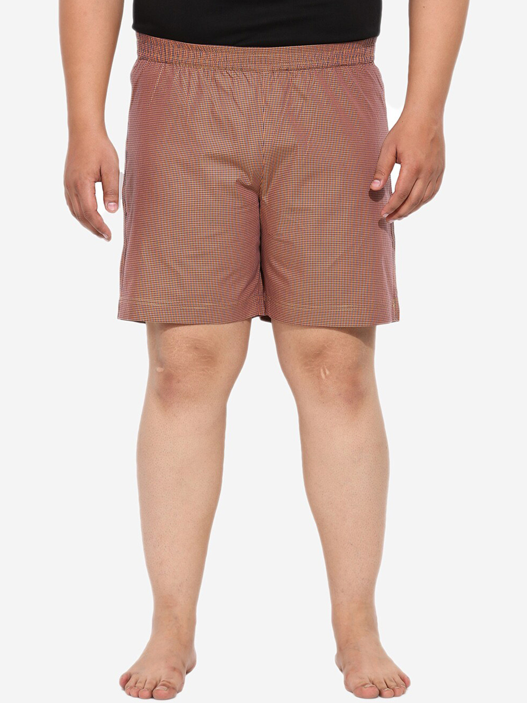 

John Pride Plus Size Printed Cotton Boxers BEPLJP28157_RC, Brown