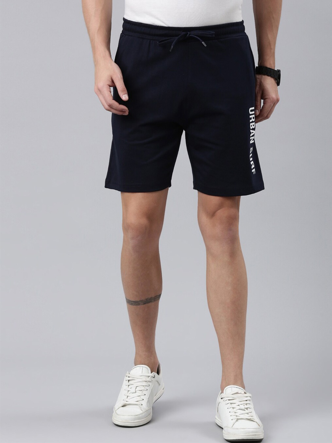 

Dixcy Scott Men Mid-Rise Cotton Flint Shorts, Navy blue