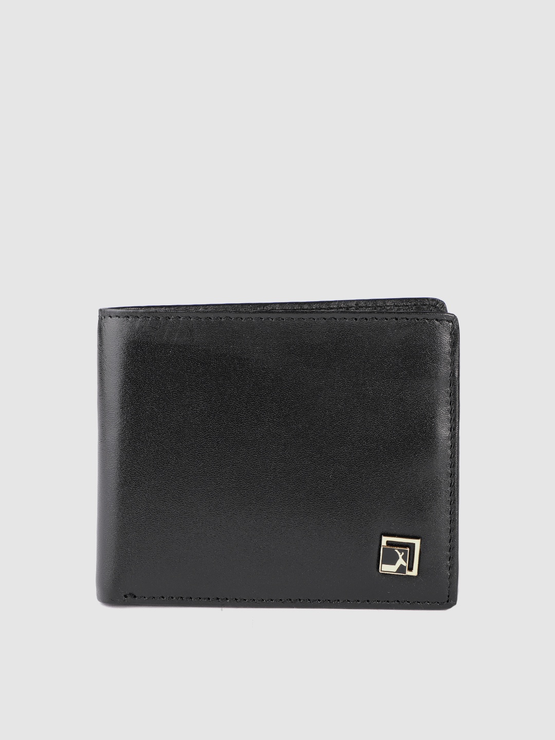 

Da Milano Men Leather Two Fold Wallet, Black