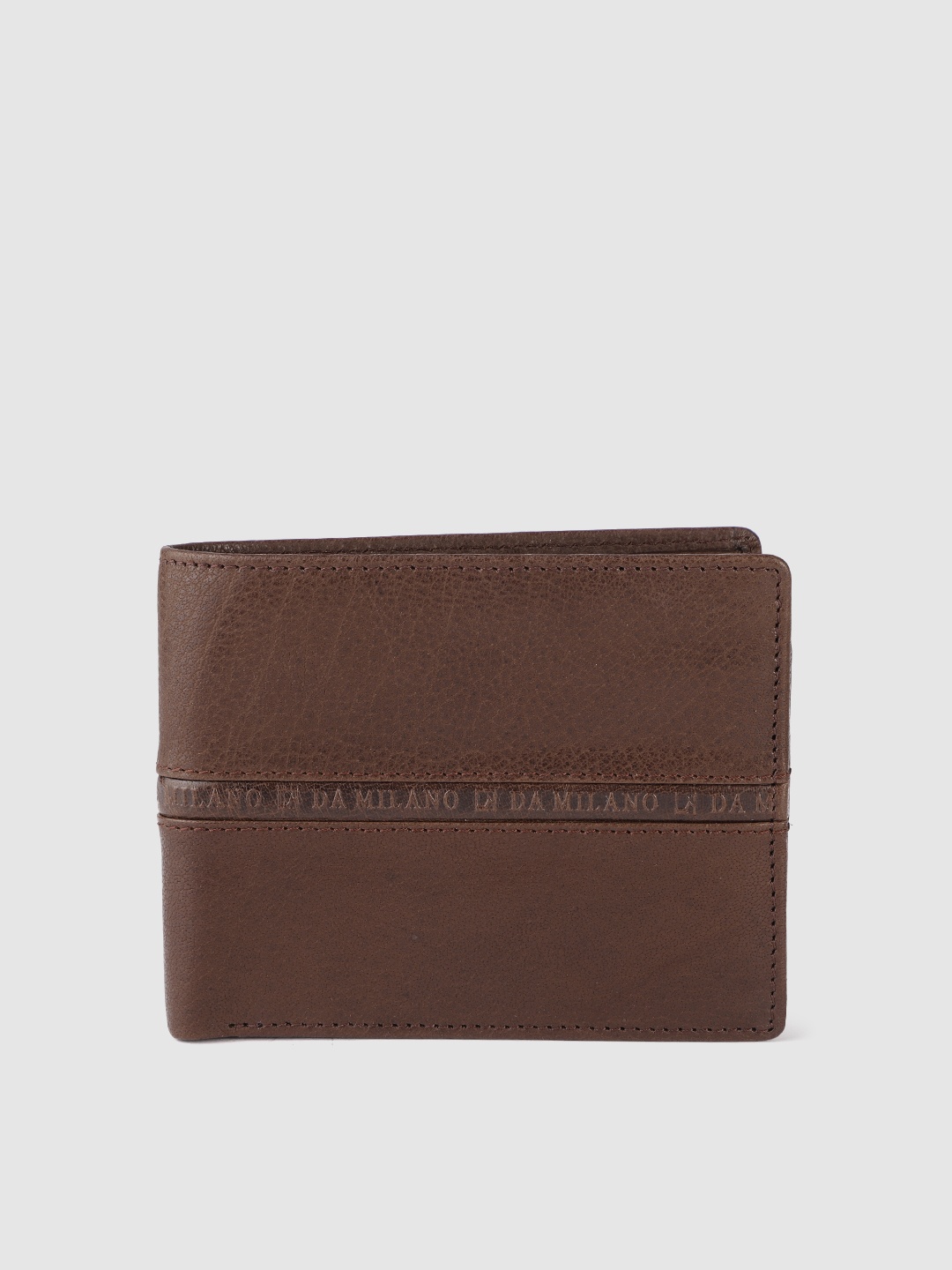 

Da Milano Men Leather Two Fold Wallet, Brown