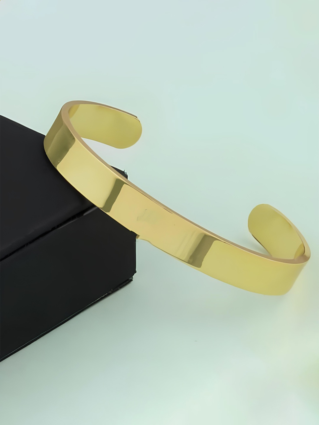 

KARISHMA KREATIONS Unisex Gold-Plated Stainless Steel Cuff Bracelet