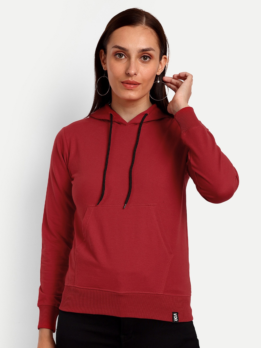 

VISO Hooded Knitted Sweatshirt, Red