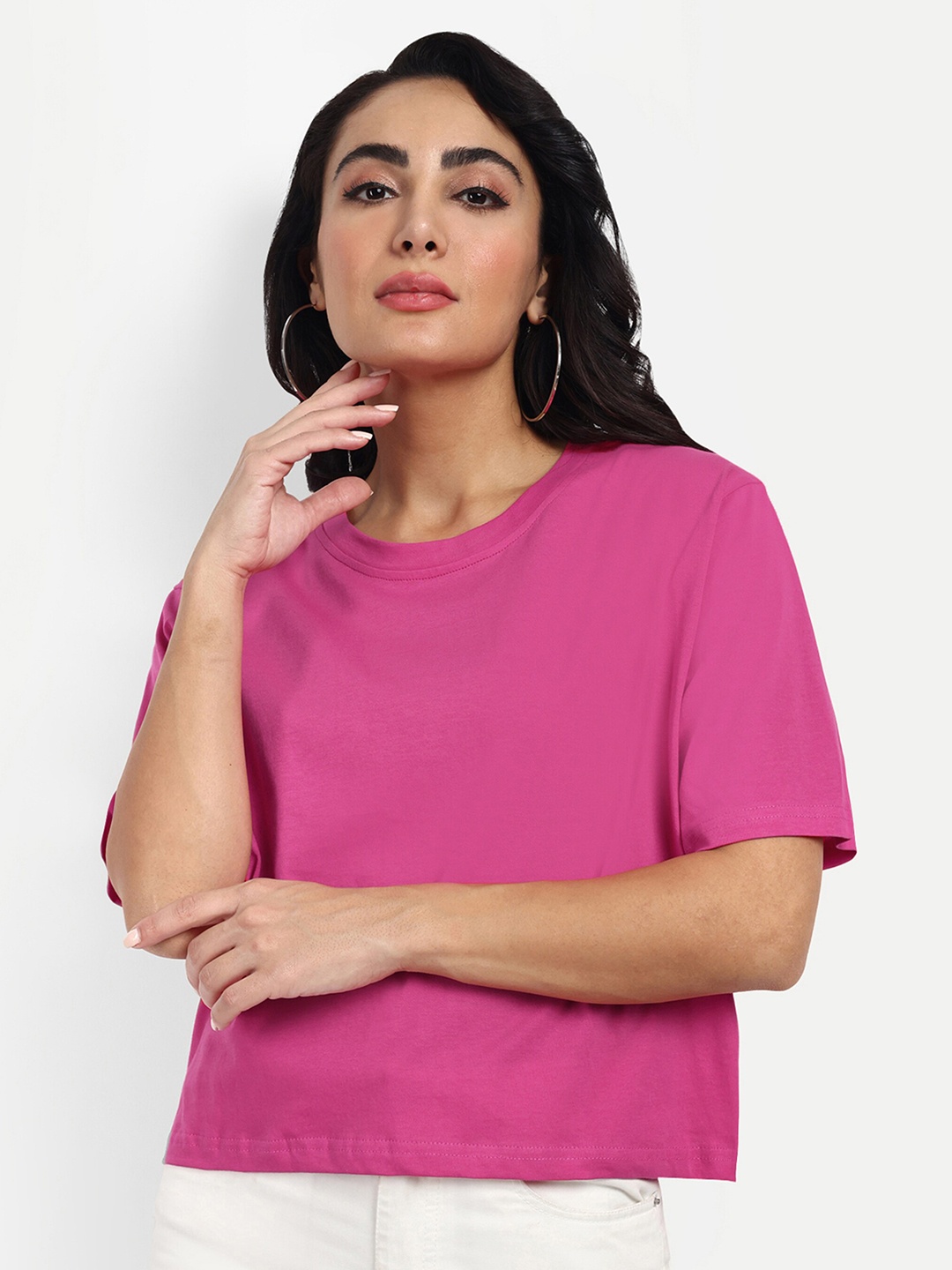 

VISO Cotton Oversized T-shirt, Pink