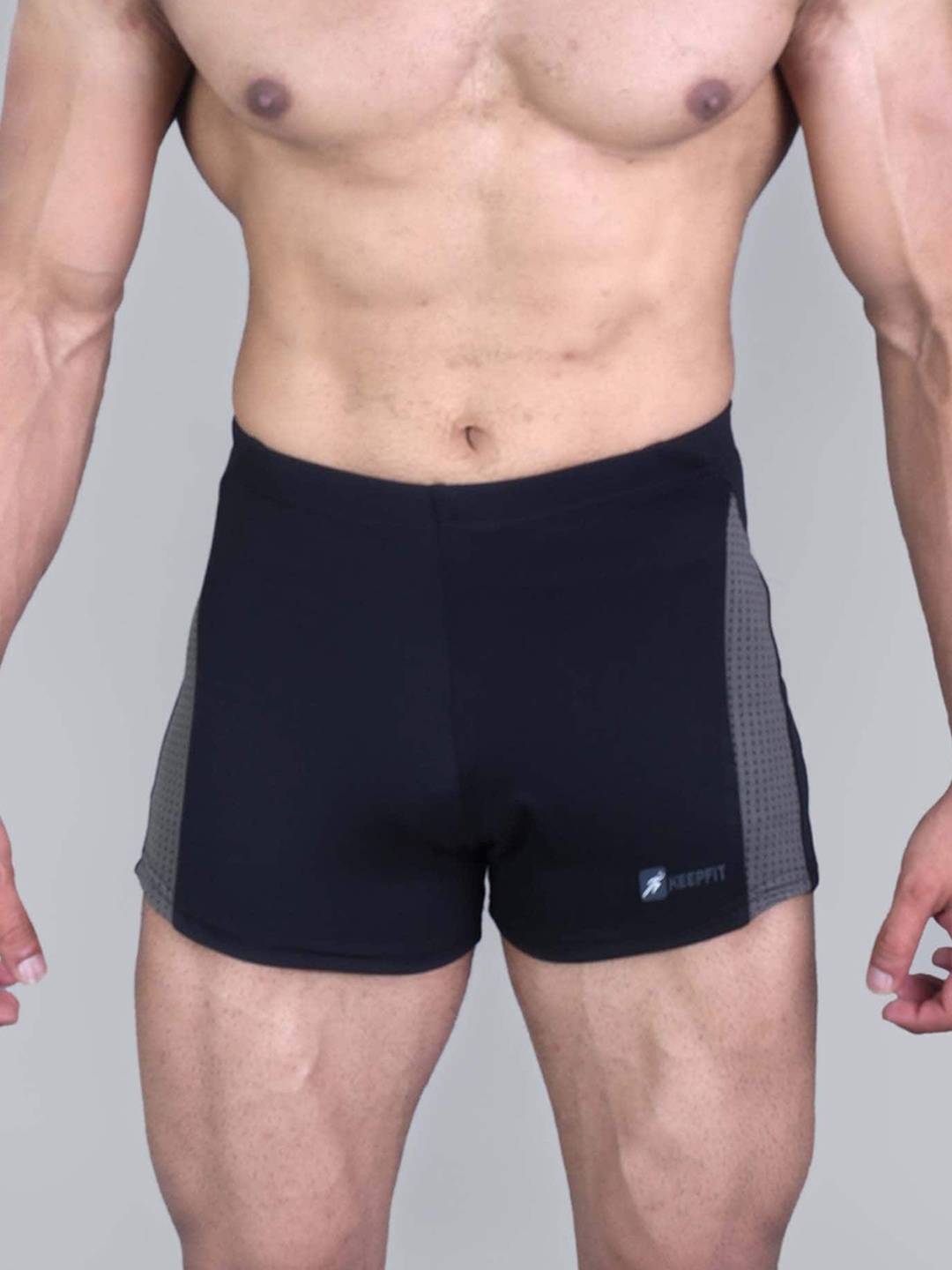 

Keepfit Men Mid-Rise Breathable Swim Trunks, Navy blue