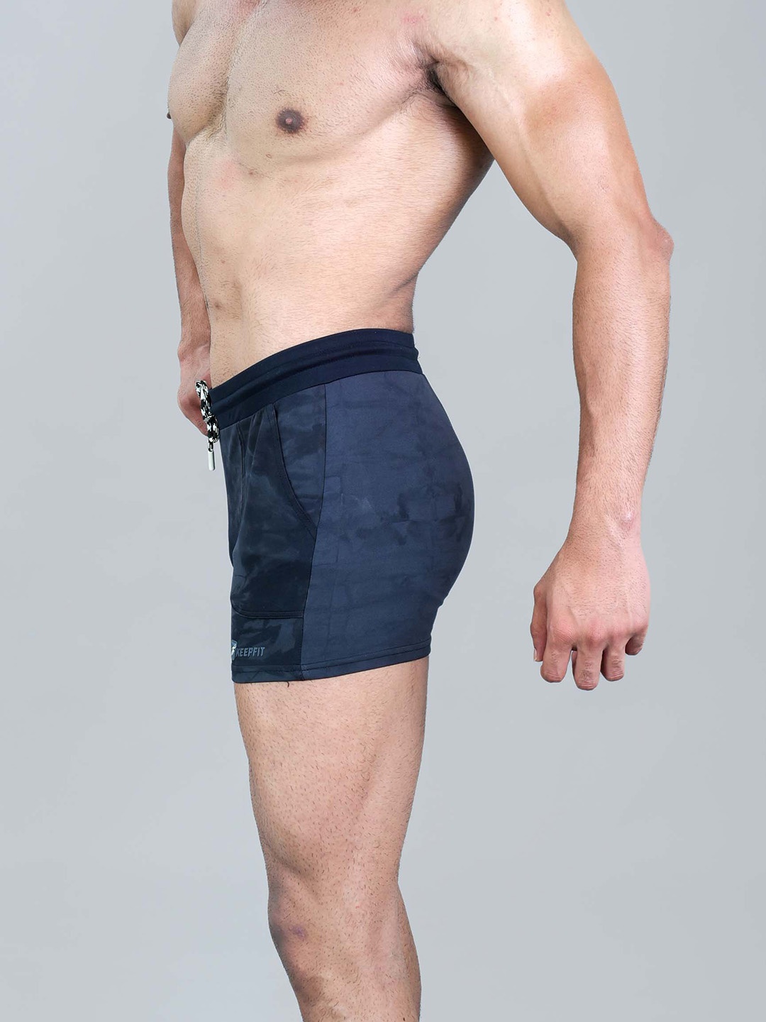 

Keepfit Men Mid-Rise Breathable Swim Trunks, Grey