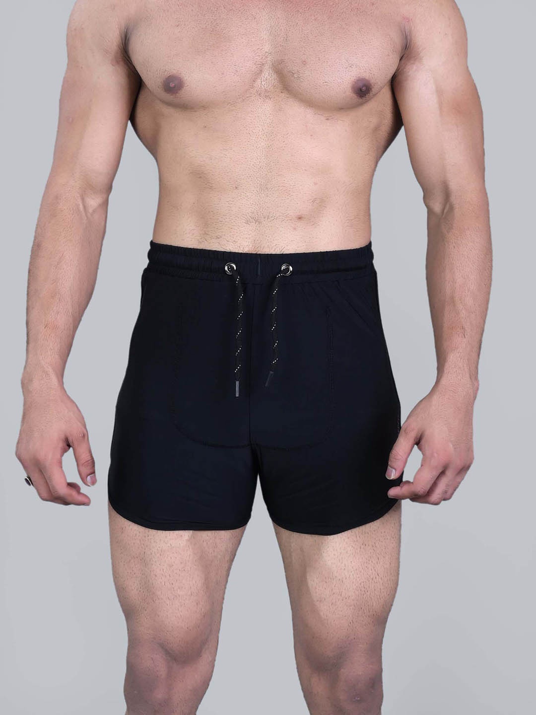 

Keepfit Men Mid-Rise Breathable Swim Trunks, Black