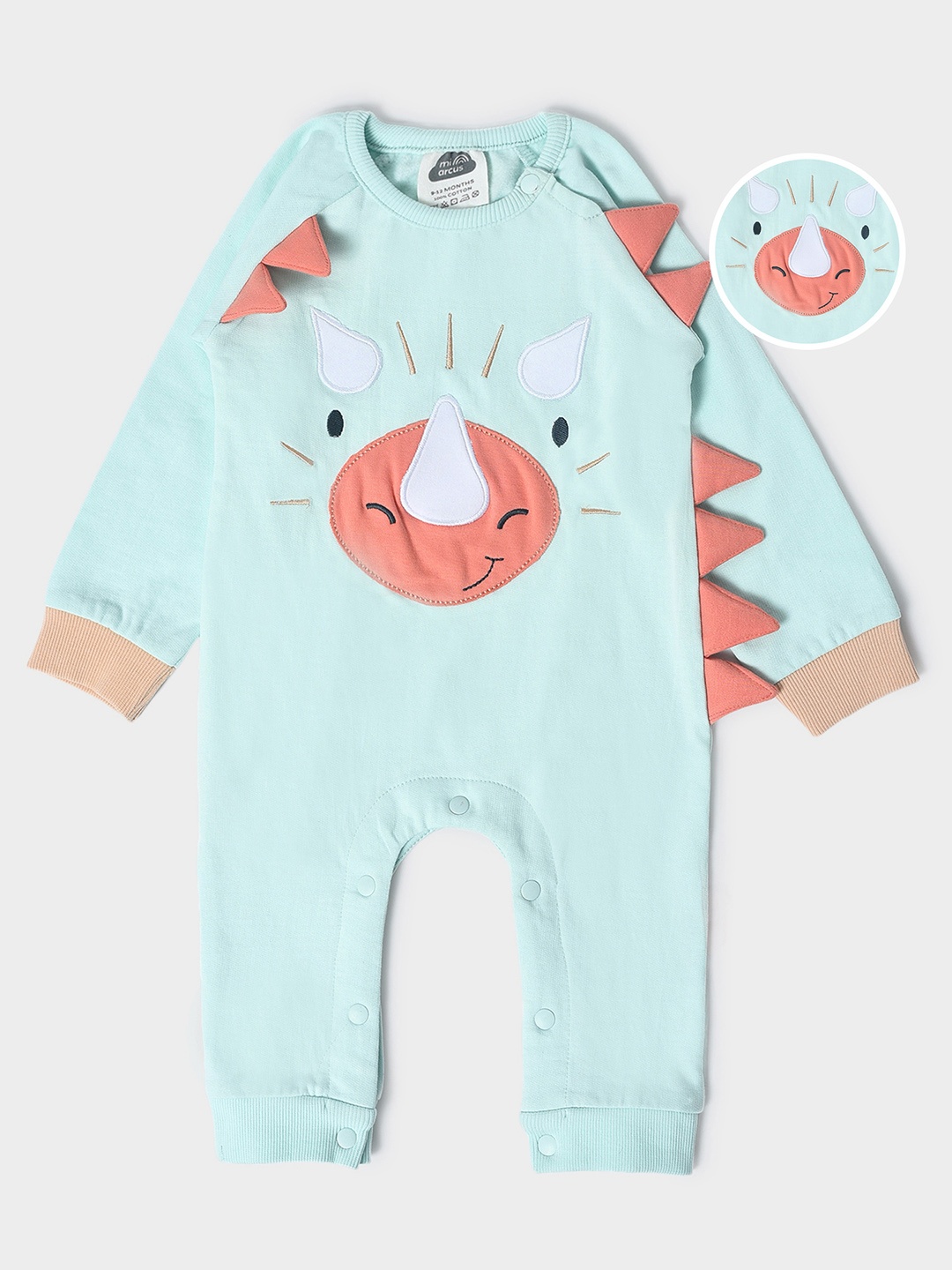 

MiArcus Infants Printed Sleepsuit, Sea green