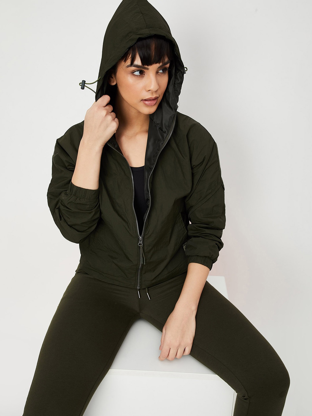 

max Hooded Sporty Jacket, Green