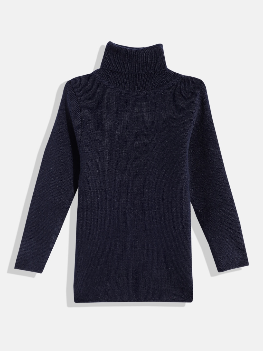 

RVK Kids Solid Turtle Neck Pullover, Navy blue