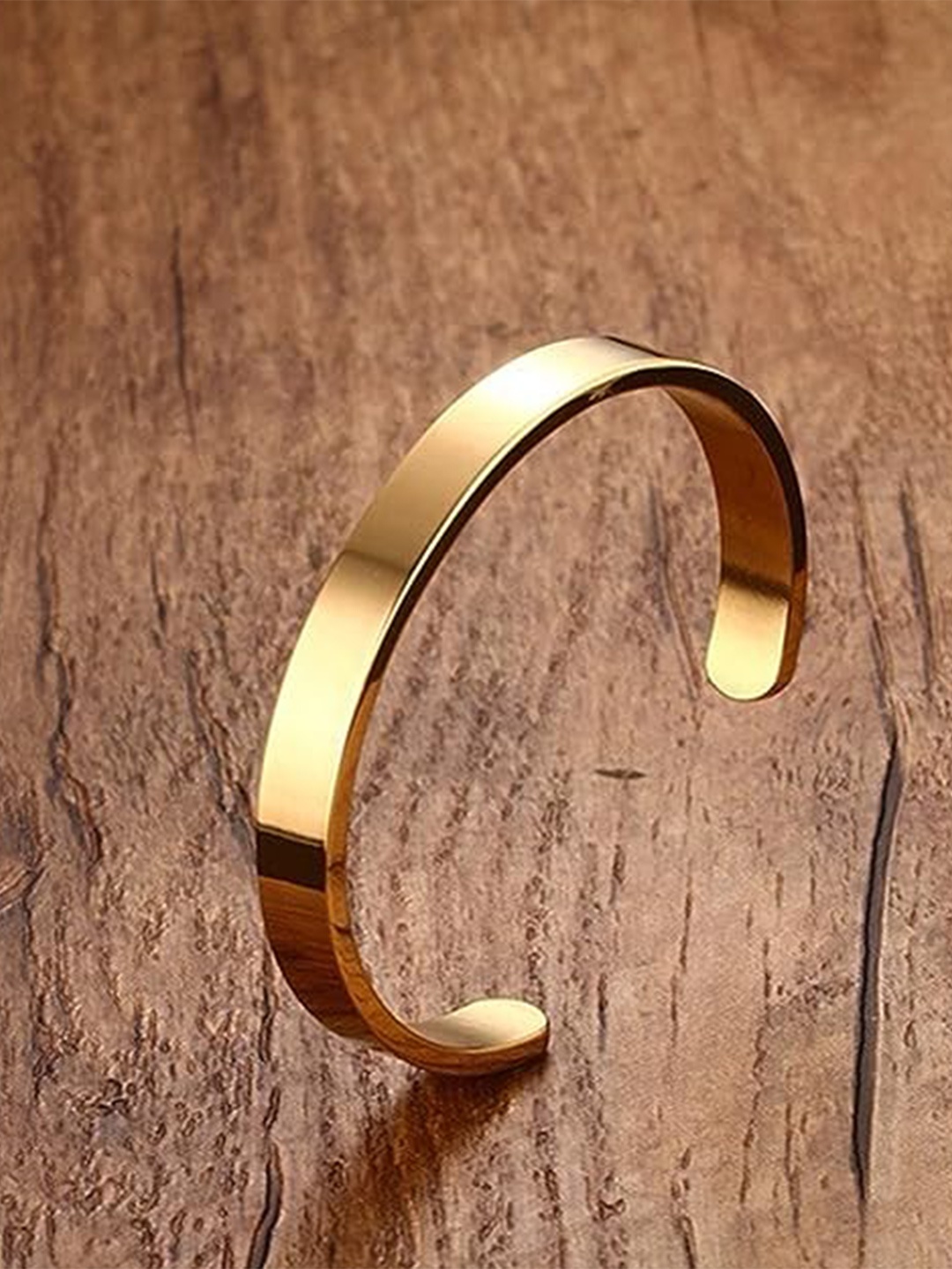 

KARISHMA KREATIONS Unisex Gold-Plated Stainless Steel Cuff Bracelet