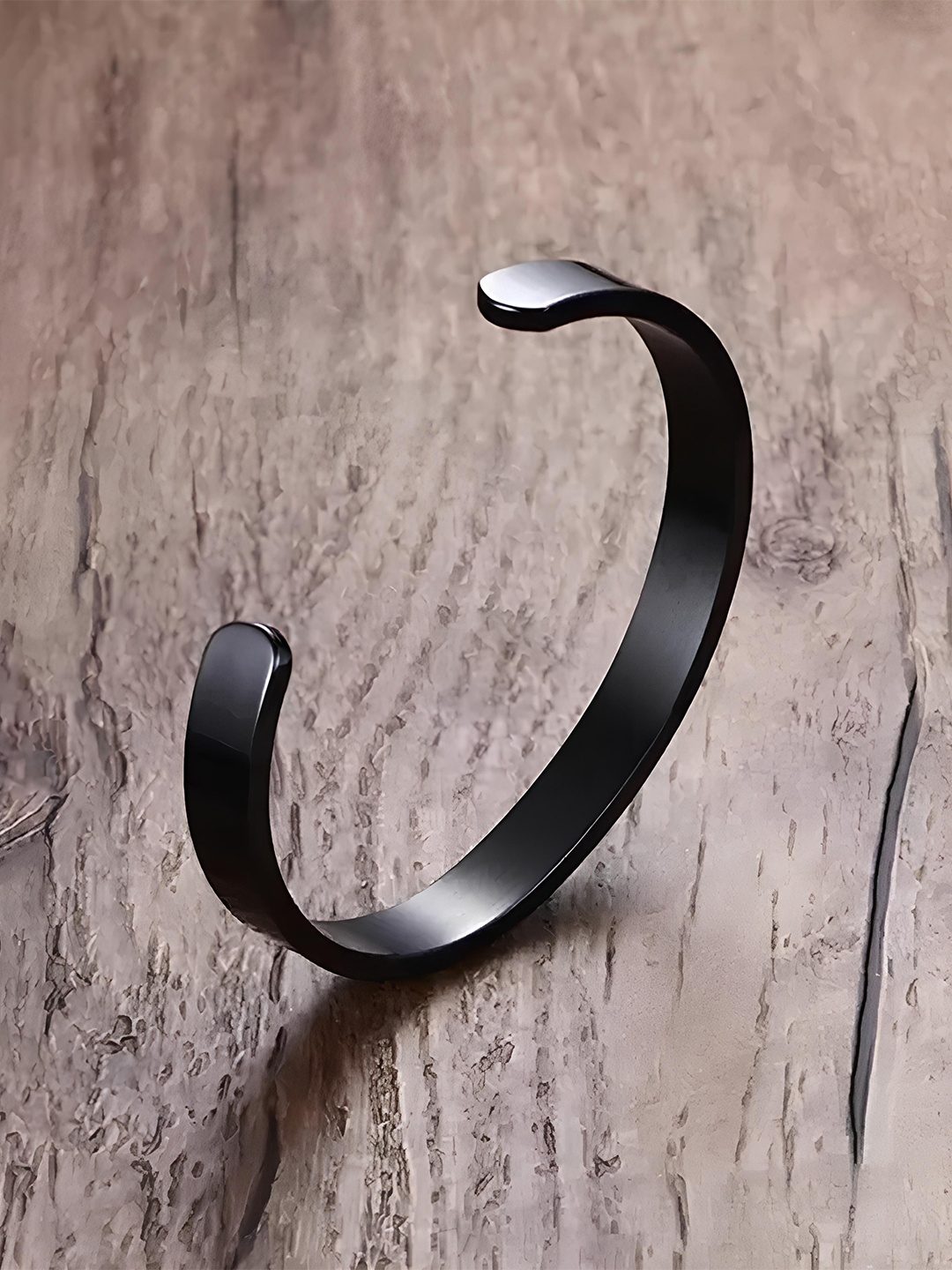 

KARISHMA KREATIONS Unisex Stainless Steel Cuff Bracelet, Black