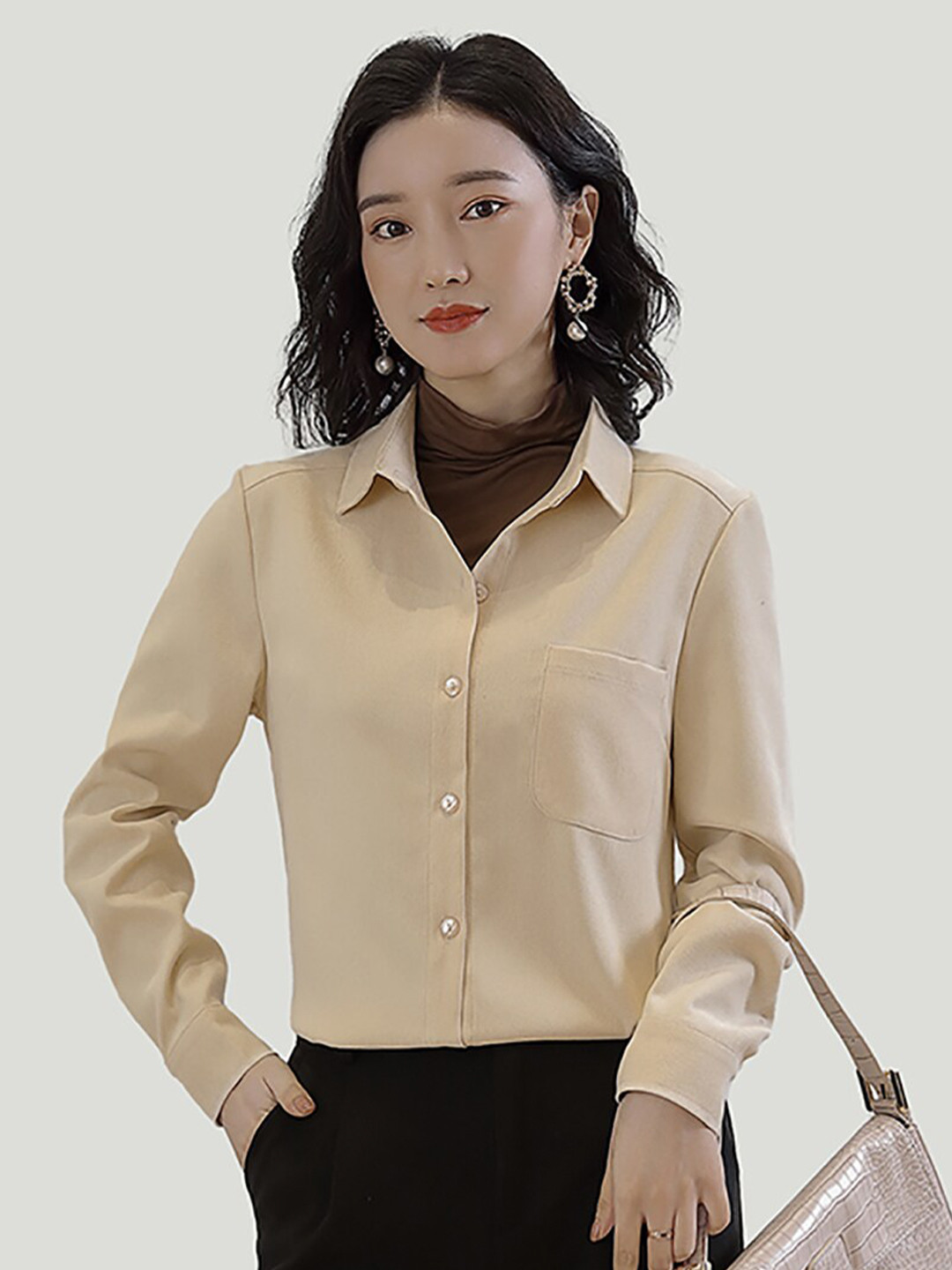 

JC Collection Regular Fit Opaque Casual Shirt, Beige