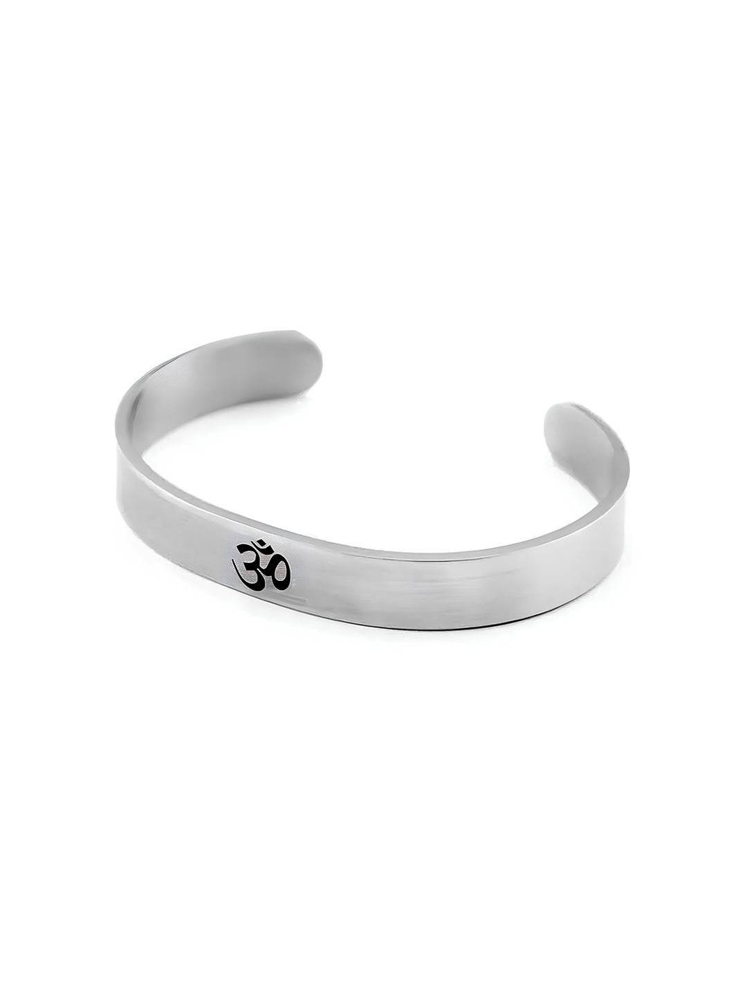 

KARISHMA KREATIONS Unisex Stainless Steel Silver-Plated Cuff Bracelet