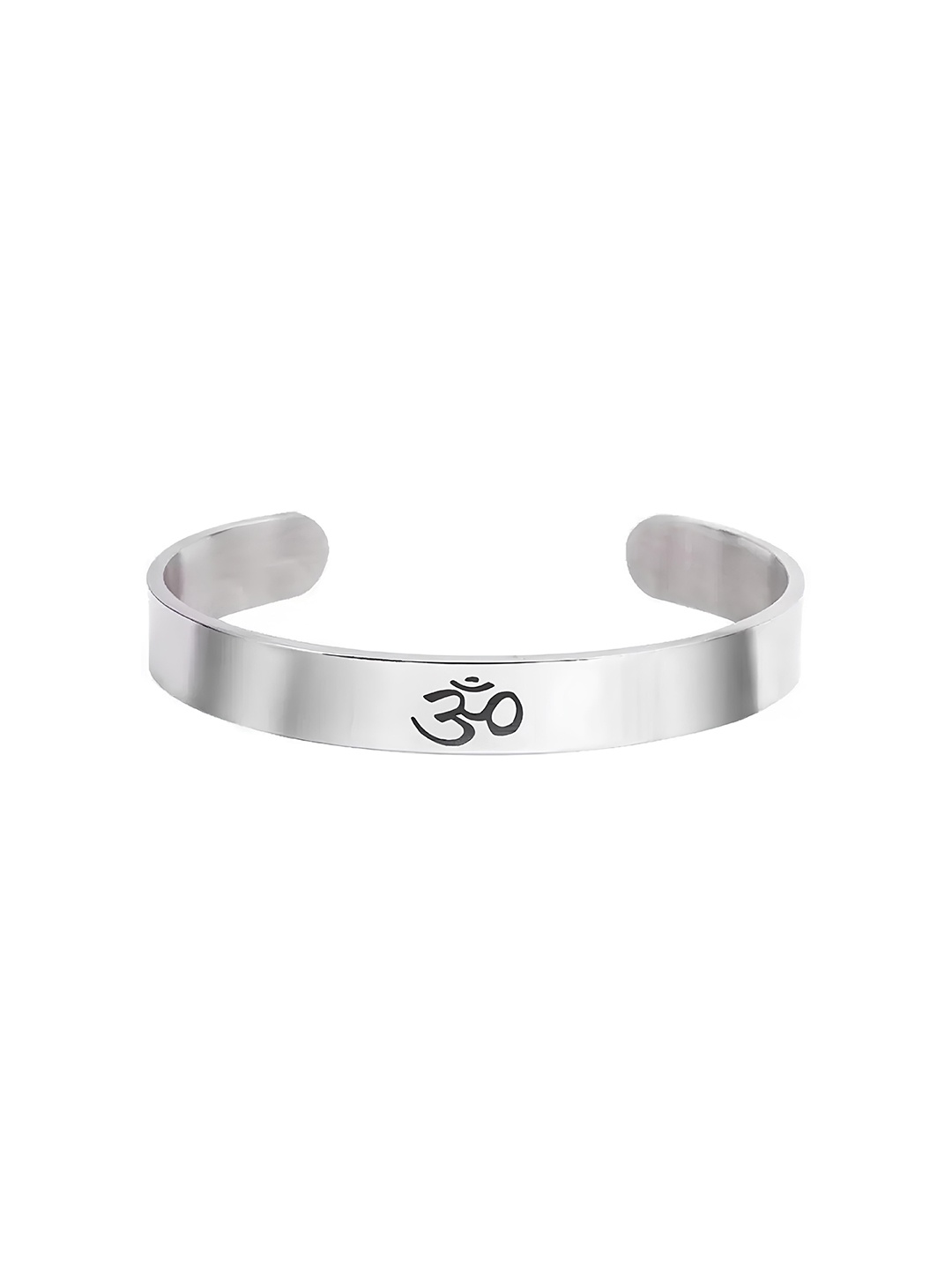 

KARISHMA KREATIONS Unisex Silver-Plated Stainless Steel Cuff Bracelet