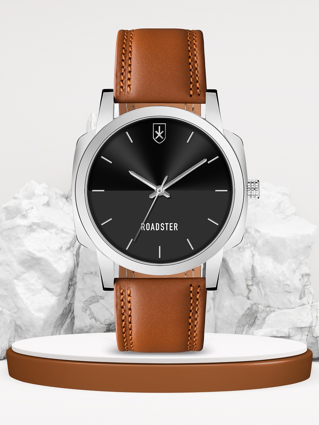 

The Roadster Lifestyle Co. Men Leather Straps Analogue Watch RD-08-Grey
